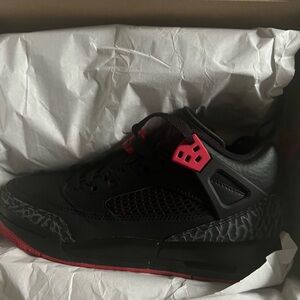 Men's Black and Red Sneakers